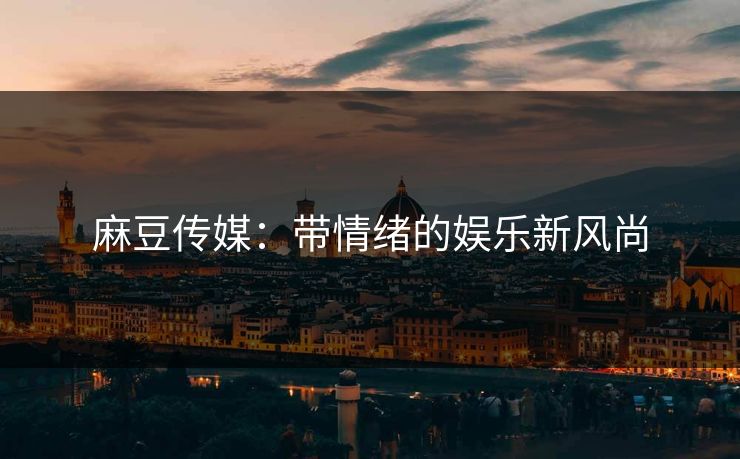 麻豆传媒：带情绪的娱乐新风尚  第1张